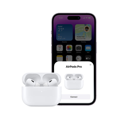 AirPods Pro 2 Titanium ANC in charging case with premium titanium finish.
